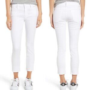 MOTHER The Looker Crop Jeans Size 30 White Glass Slipper